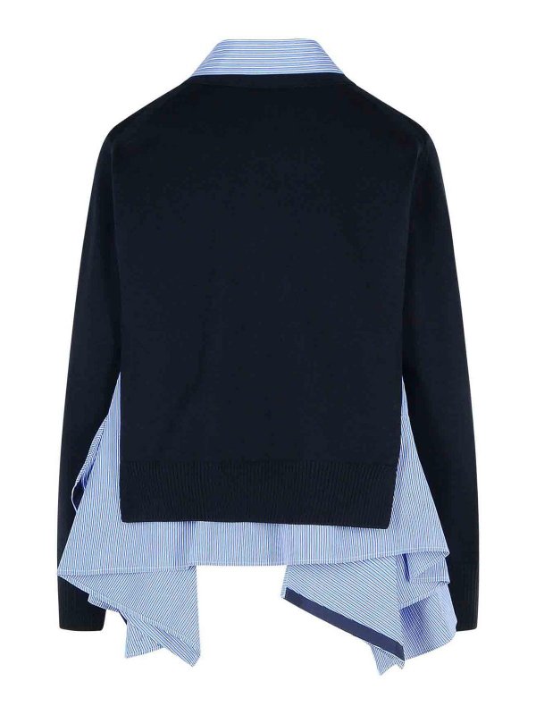 Sacai: カーディガン online - カーディガン - ダークブルー