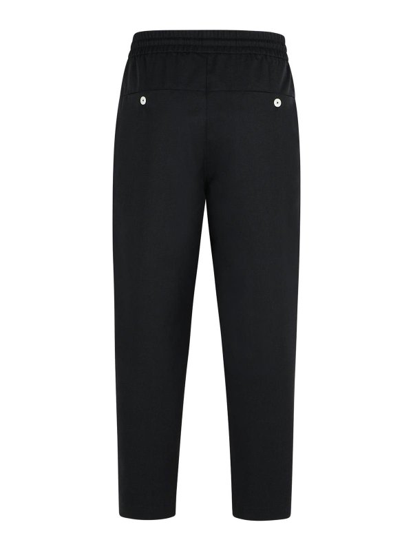DRÔLE DE MONSIEUR: tracksuit bottoms online - Jogger Black Cotton Pants