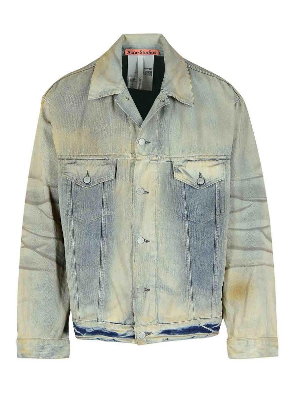 Acne Studios: casual jackets - Light Blue Cotton Jacket
