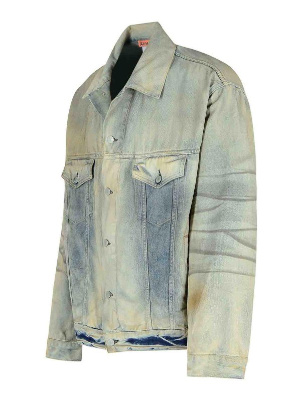 The Best Shops Acne Studios: casual jackets - Light Blue Cotton Jacket