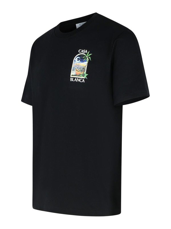 The Best Shops CASABLANCA: t-shirt - T-shirt di cotone nero di La Night