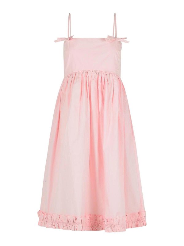 GANNI: ニーレングスドレス - 膝丈ドレス - ヌードカラー