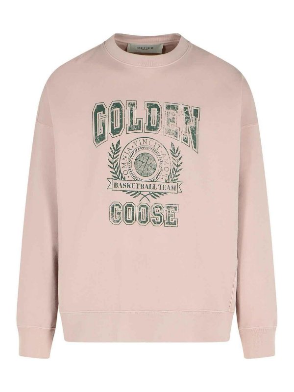 GOLDEN GOOSE: Sweatshirts & Sweaters - College Pink Cotton Sweatshirt