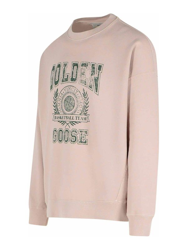 The Best Shops GOLDEN GOOSE: Sweatshirts & Sweaters - College Pink Cotton Sweatshirt