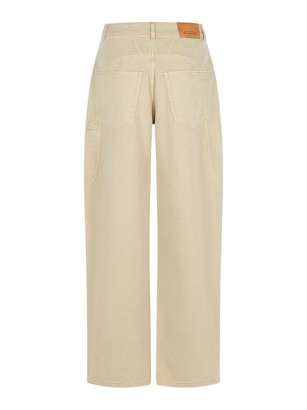 ISABEL MARANT: casual trousers online - Baryl Beige Cotton Pants
