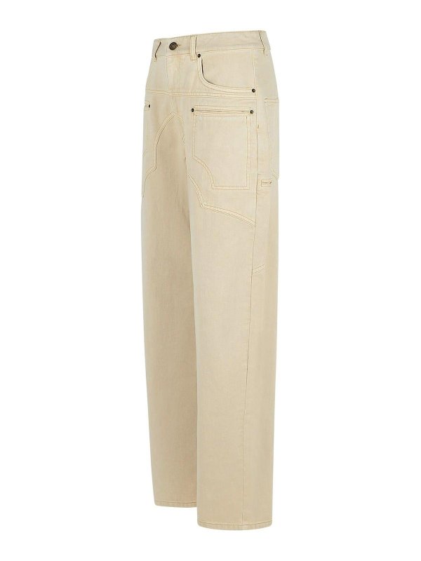 The Best Shops ISABEL MARANT: casual trousers - Baryl Beige Cotton Pants