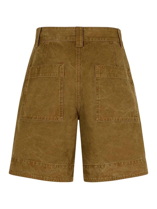 ISABEL MARANT: pantaloni shorts online - Pantaloncini di cotone marrone katja
