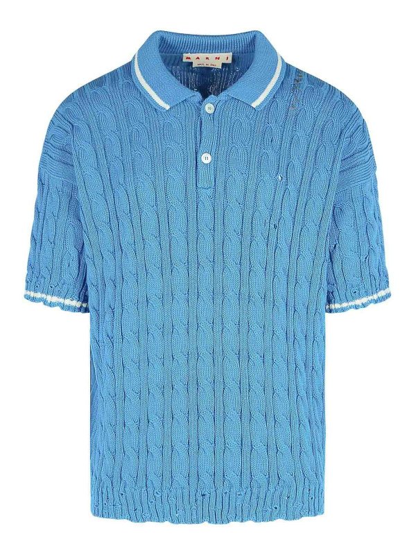 Marni: Polos  - Polo - Bleu Clair