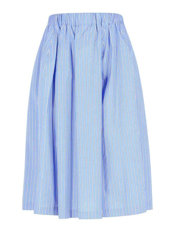 Marni: Faldas media pierna y semilargas - Falda Semilarga - Azul Claro