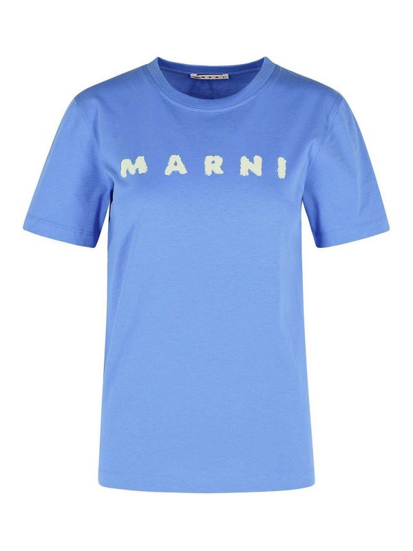 Marni: T-shirts - T-Shirt - Blau