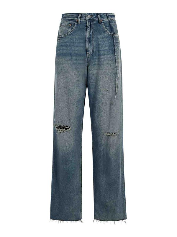 MM6 MAISON MARGIELA: ブーツカットジーンズ - ブーツカットジーンズ - ブルー