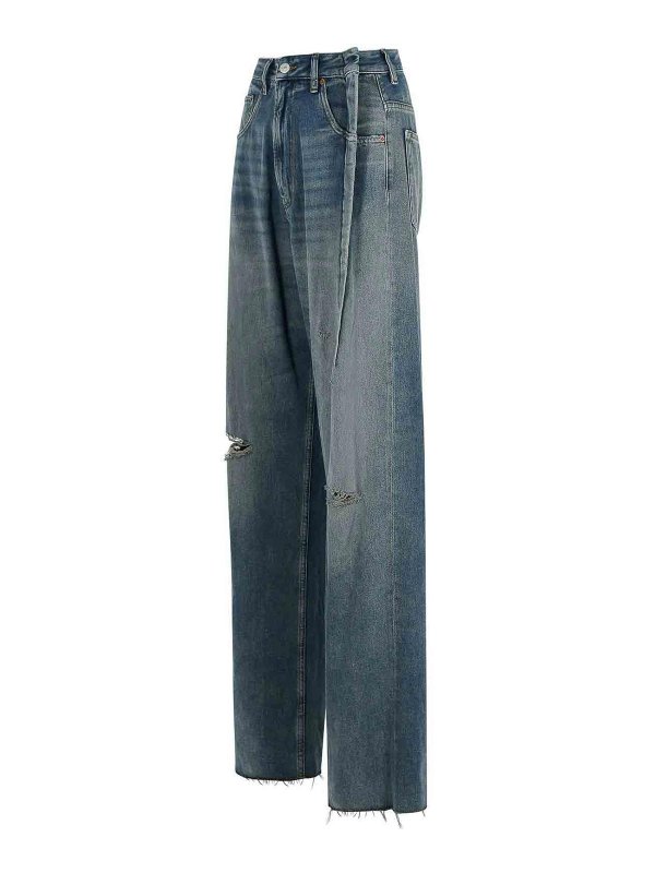 The Best Shops MM6 MAISON MARGIELA: ブーツカットジーンズ - ブーツカットジーンズ - ブルー