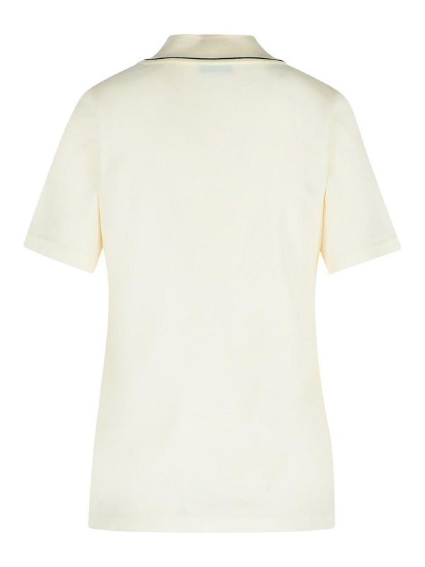 MONCLER: polo shirts online - Ivory Cotton Polo Shirt