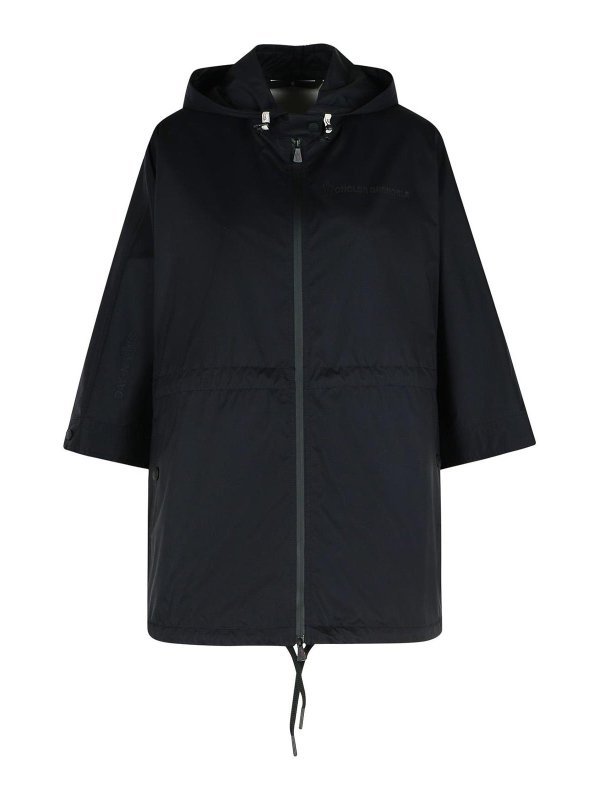 MONCLER: ケープ＆ポンチョ - ケープ/ポンチョ - 黒