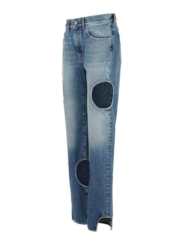 The Best Shops OFF-WHITE: bootcut jeans - Meteor Blue Denim Jeans