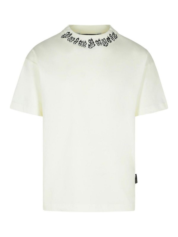Palm Angels: T-shirts - T-Shirt - Weiß