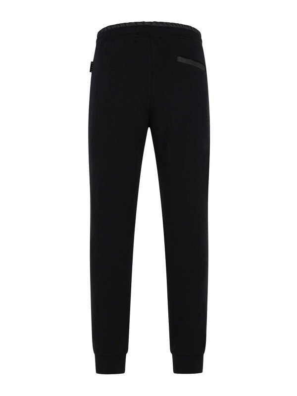 PHILIPP PLEIN: tracksuit bottoms online - Jogger Black Cotton Pants