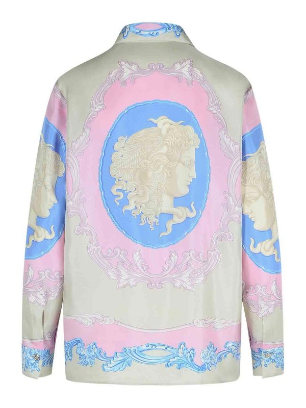 VERSACE: shirts online - Pink Silk Shirt