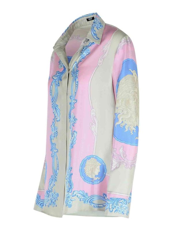 The Best Shops VERSACE: shirts - Pink Silk Shirt