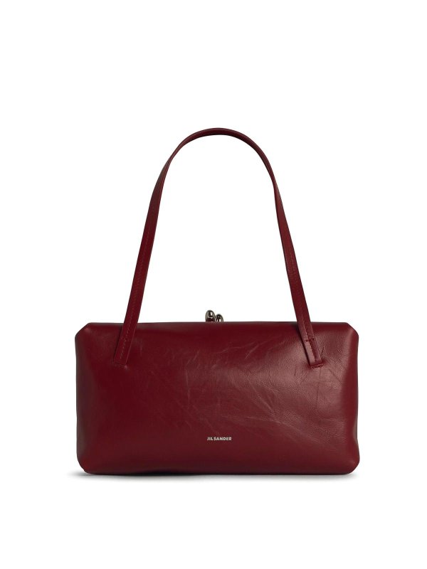 JIL SANDER: cross body bags - Small  Red Leather Bag