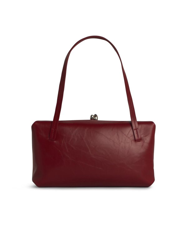 The Best Shops JIL SANDER: cross body bags - Small  Red Leather Bag
