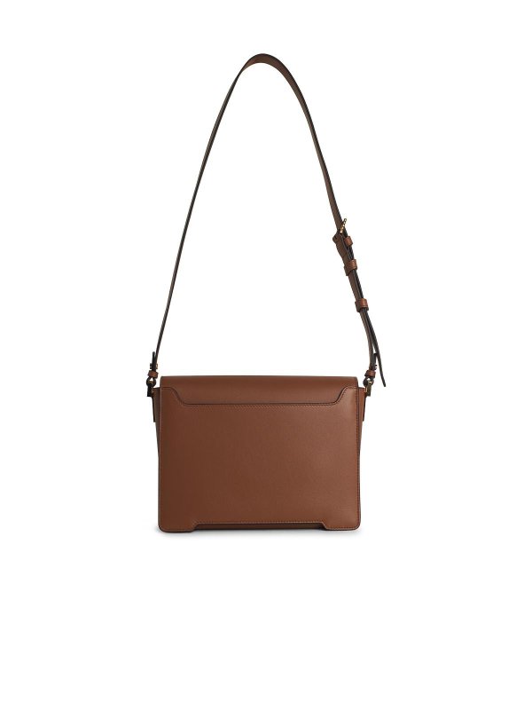The Best Shops Marni: cross body bags - New Trunk Beige Leather Crossbody Bag