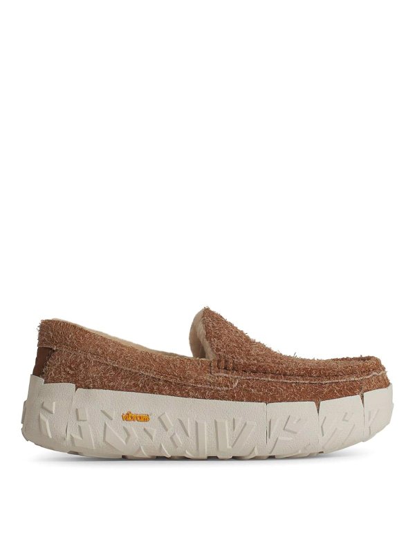 UGG: Mocassini e slippers - Mocassini in pelle scamosciata marrone ascot