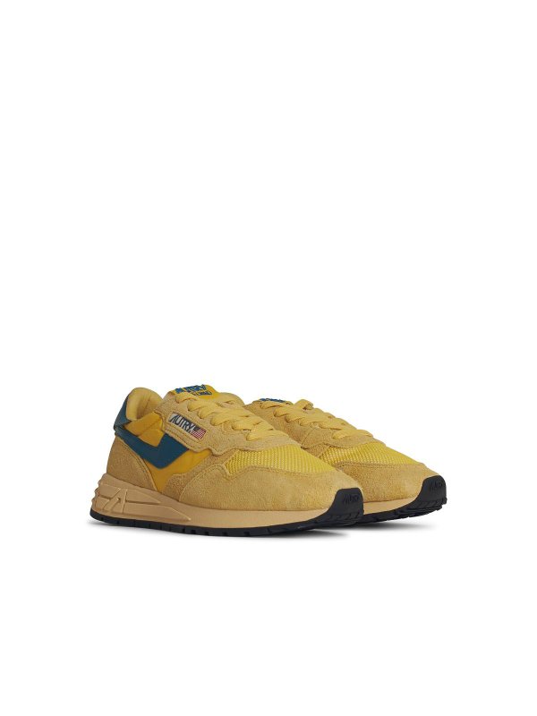 AUTRY: trainers online - Reelwind Yellow Suede Sneakers