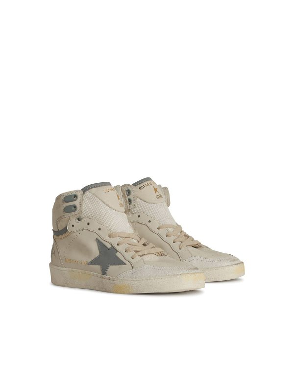 GOLDEN GOOSE: sneakers online - Sneaker in pelle bianca stella sky