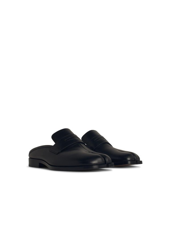 Maison Margiela: mules shoes online - Black Leather Sabots