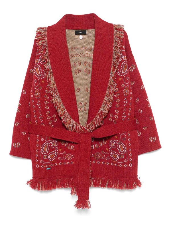 ALANUI: cardigan - Bandana-Jacquard Cardigan