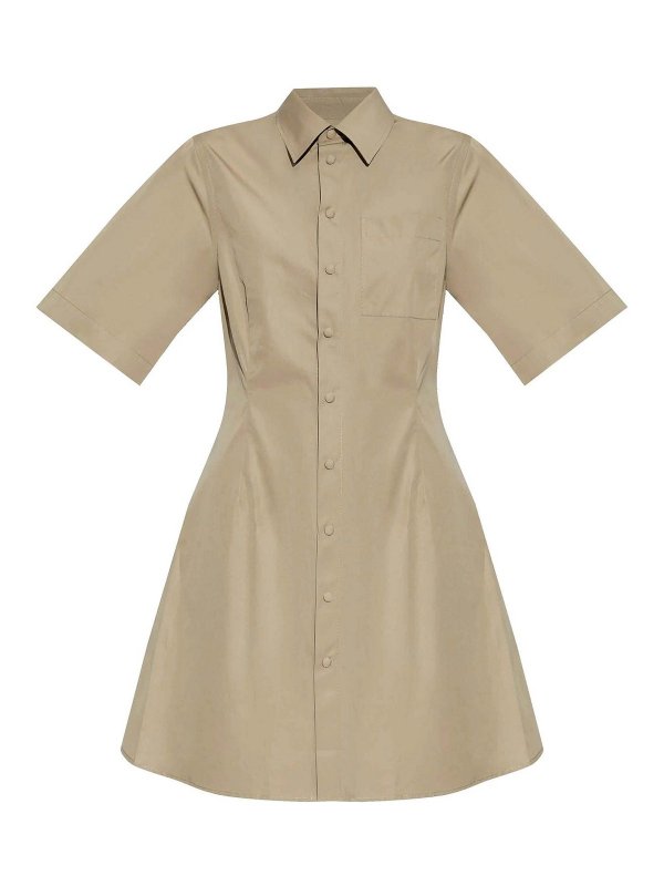 AMI PARIS: ニーレングスドレス - 膝丈ドレス - ベージュ