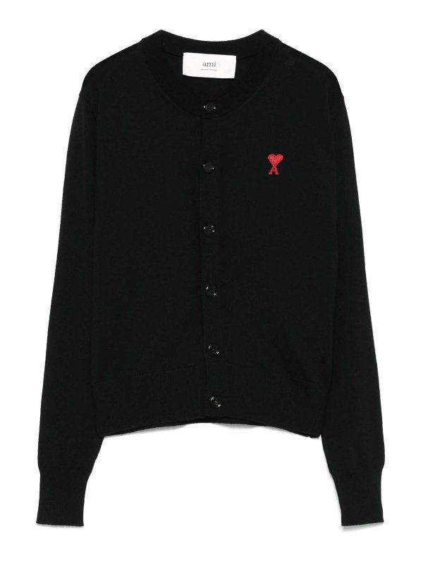 AMI PARIS: cardigan - De coeur-motif cardigan