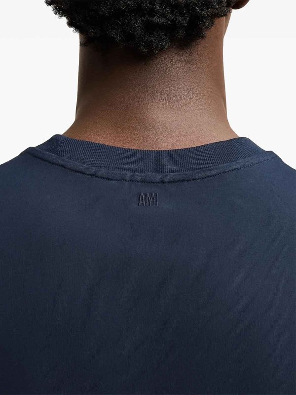 The Best Shops AMI PARIS: Camiseta - Azul Oscuro