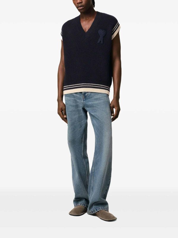 The Best Shops AMI PARIS: vests - De Coeur Knitted Vest