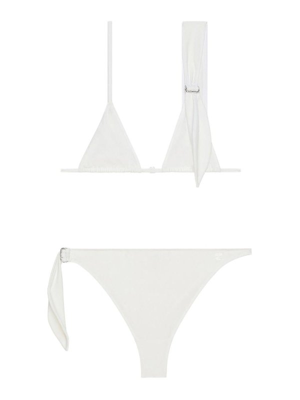 Courreges: Bikinis - Maillot De Bain - Blanc