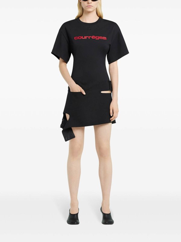 Courreges: t-shirts online - Logo-Print T-Shirt
