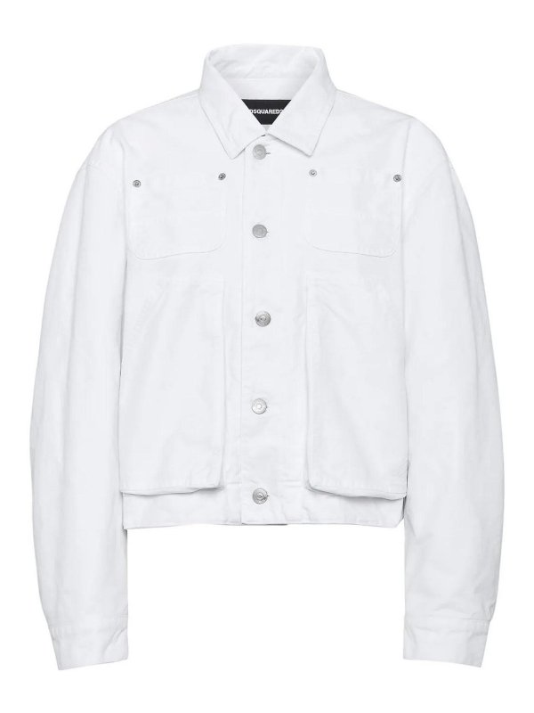 DSQUARED2: Bomberjacken - Bomberjacke - Weiß