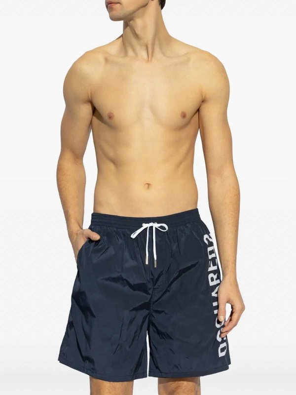 DSQUARED2: Swim shorts & swimming trunks online - Logo-Print Swim Shorts