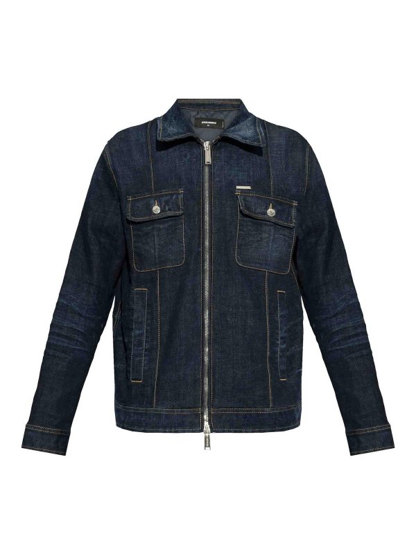 DSQUARED2: Chaquetas denim - Chaqueta Vaquera - Azul Oscuro