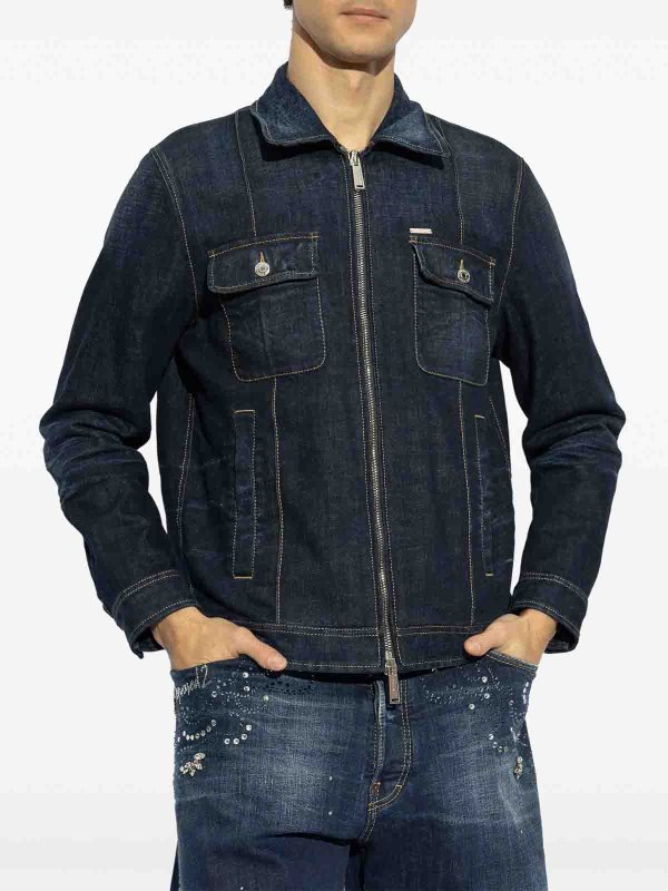 The Best Shops DSQUARED2: Chaquetas denim - Chaqueta Vaquera - Azul Oscuro