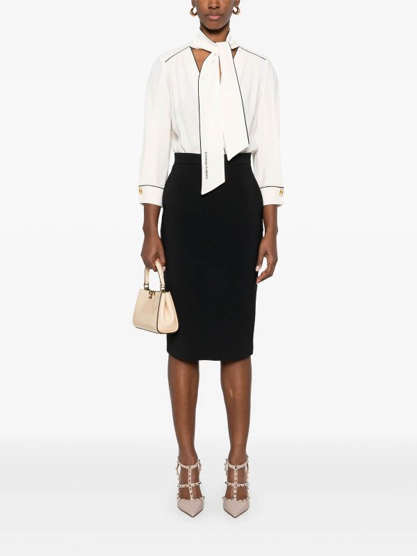 ELISABETTA FRANCHI: Robe longueur genou online - Robe Courte - Beige