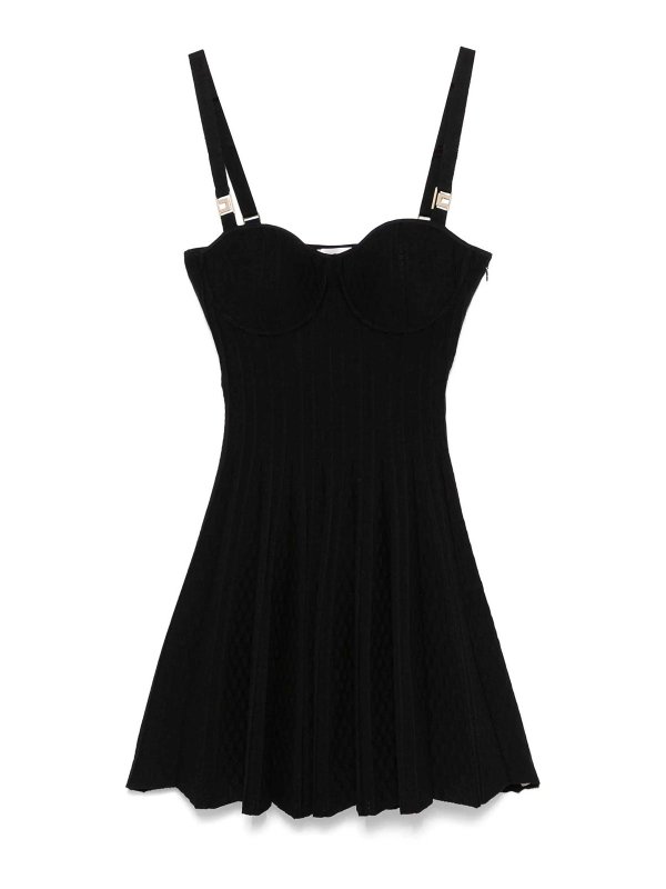 ELISABETTA FRANCHI: ショートドレス - ショートドレス - 黒