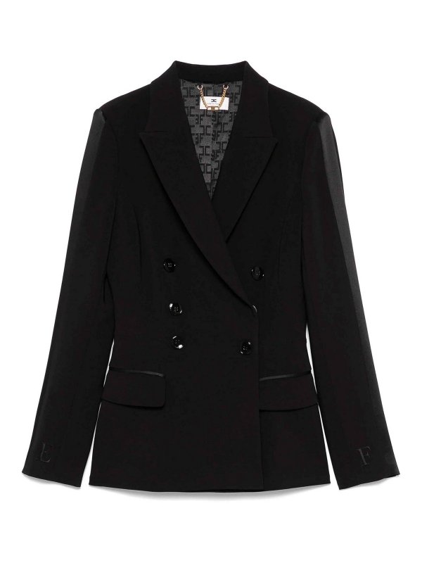ELISABETTA FRANCHI: blazers - Double-Breasted Blazer