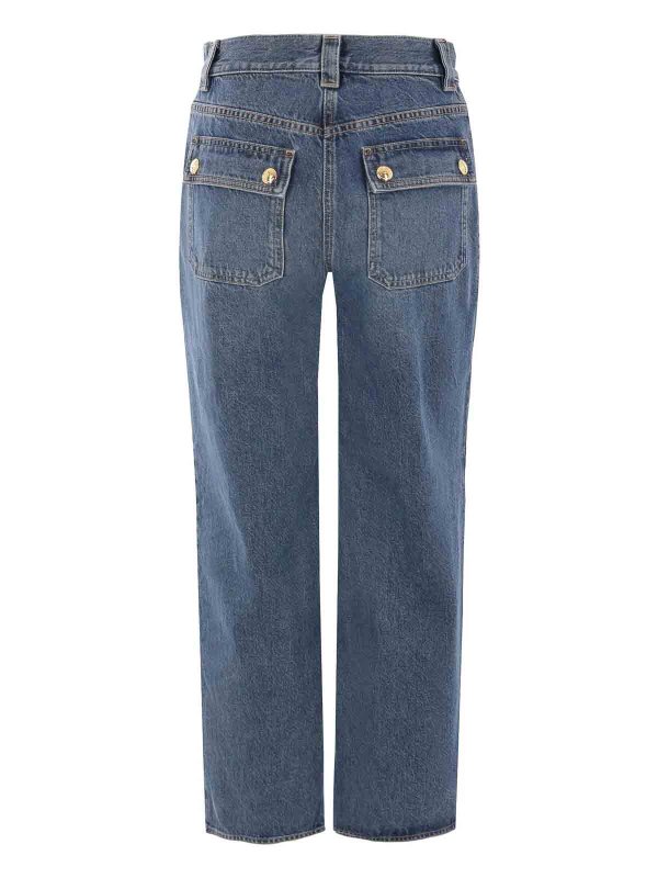 ELISABETTA FRANCHI: bootcut jeans online - Mid-Rise Cropped Jeans