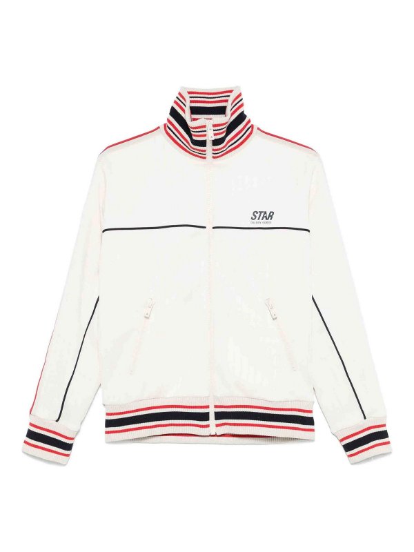 GOLDEN GOOSE: casual jackets - Striped-Trim Jacket