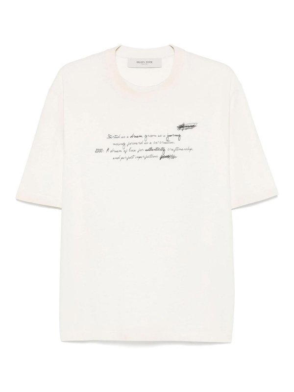 GOLDEN GOOSE: t-shirts - Jersey-Texture T-Shirt