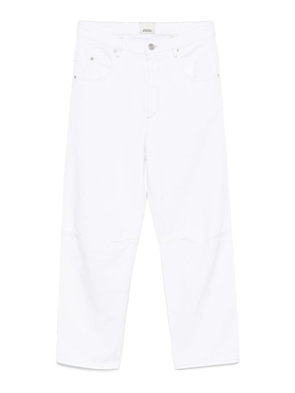 ISABEL MARANT: Bootcut - Bootcut Jeans - Weiß