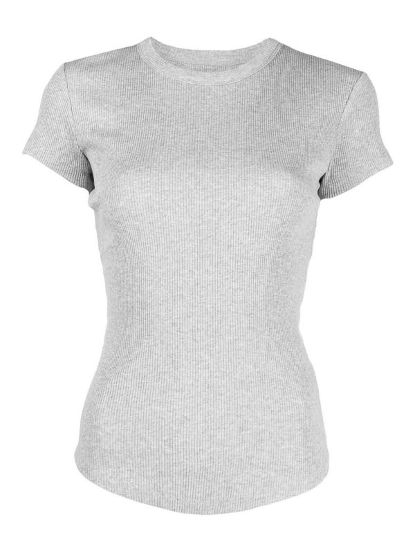 ISABEL MARANT: t-shirts - Taomi Ribbed Cotton T-Shirt