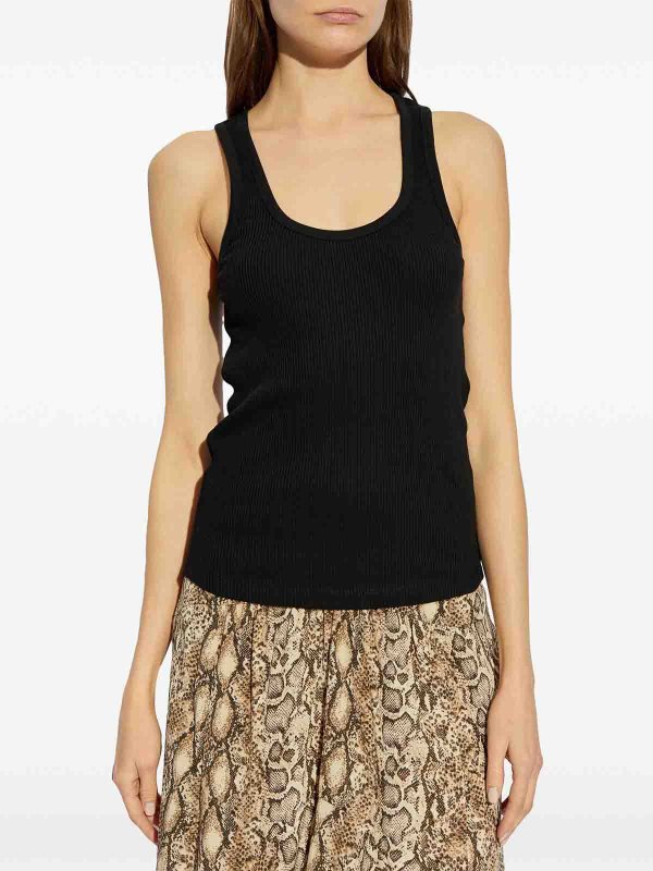 The Best Shops ISABEL MARANT: vests - Thea Logo-Embroidered Vest